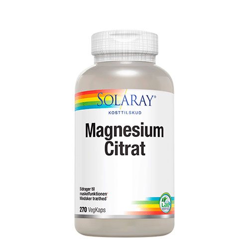 Solaray Magnesium Citrat 400 Mg 180 Stk Stort Udvalg