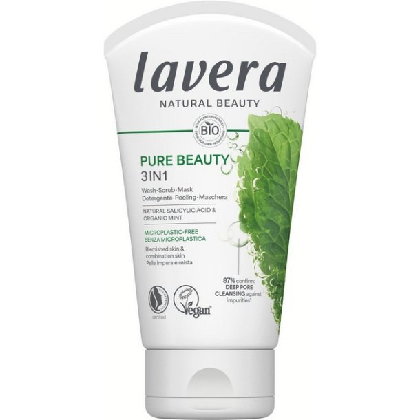 Lavera Naturkosmetik 3 in 1 Wash-Scrub-Mask - 125 ml.