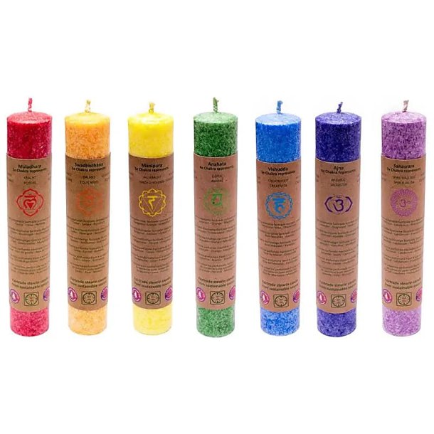 Chakraduftlys med �teriske olier - 1 stk. - 7 varianter