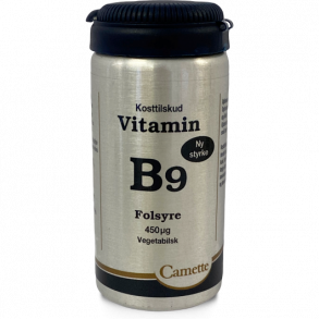 Camette B9 vitamin folsyre 450 mcg. - 90 tabletter
