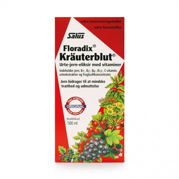 Salus Floradix Kräuterblut Urte-jern mikstur - 500 ml