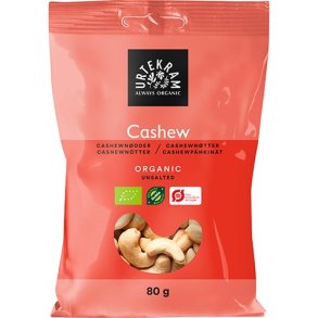 Urtekram Cashewnødder hele - Økologiske - 80 gr.