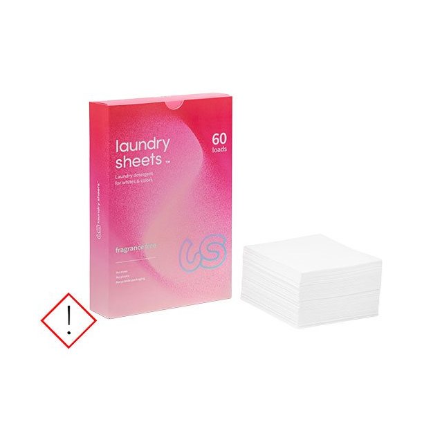 Laundry Sheets Fragrance Free - 60 stk.