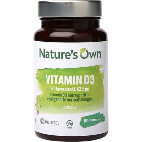 Nature's Own Vitamin D3 62,5 ug vegan - 60 tabletter