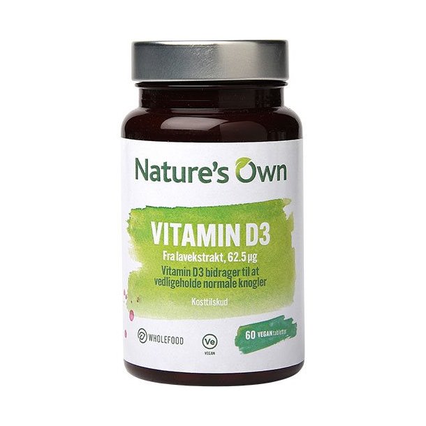 Nature's Own Vitamin D3 62,5 ug vegan - 60 tabletter