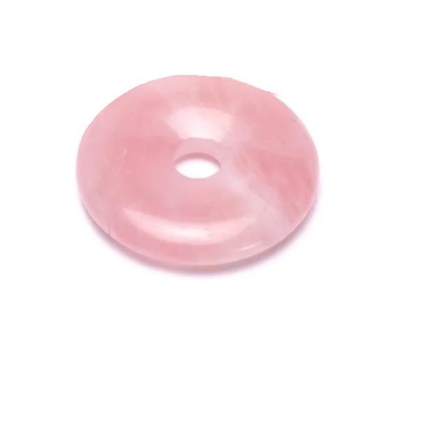 Rosenkvarts Donut Vedhng