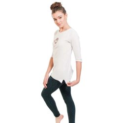 Chakra Yogabluse i kologisk bomuld i hvid - M/L