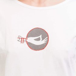 Chakra Yogabluse i kologisk bomuld i hvid - M/L