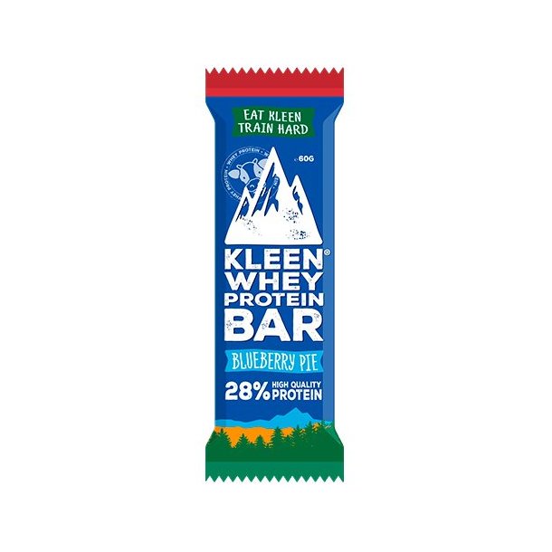 Kleen Whey Blueberry Pie Proteinbar - 4 stk.