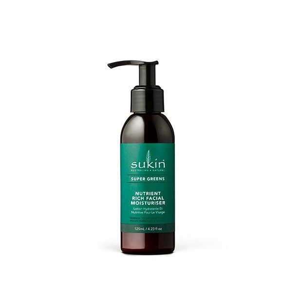 Sukin Super Greens Nutrient Rich Facial Moisturiser - Vegansk - 125 ml