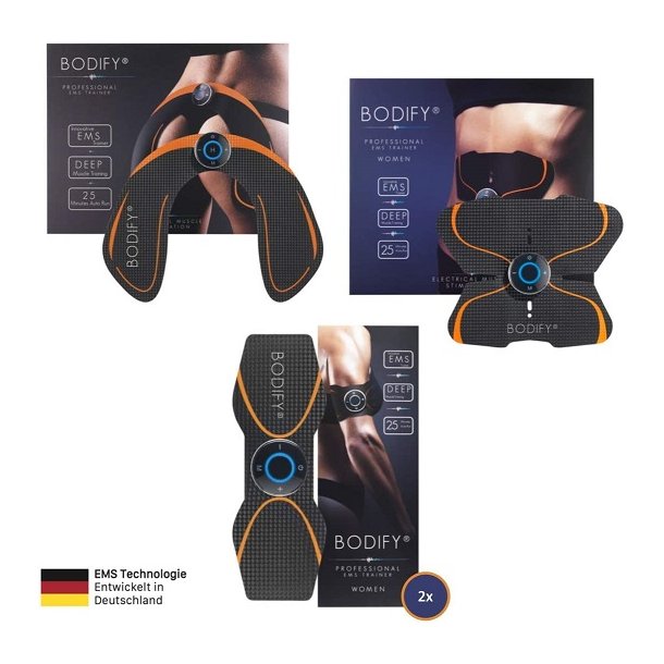 Bodify 4-i-1 EMS trningsst til mlrettet stimulering af muskler