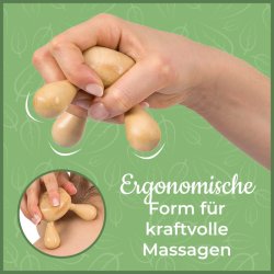 MASSAGE-EKSPERT Ergonomisk massageredskab i kirsebrtr 