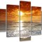 Stemningsbillede af Solnedgang over havet - 200 x 100 cm