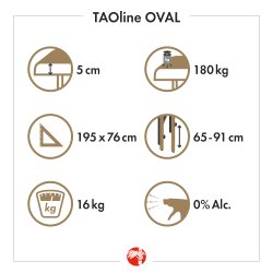 TAOline OVAL Massagebriks  - Beige