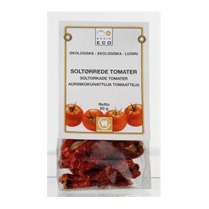 Urtekram soltørrede Tomater Økologisk - 50 g.