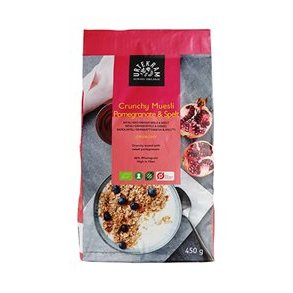 Urtekram Crunchy Mysli Granatble & Spelt kologisk - 450 g.