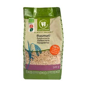 Urtekram Fuldkorns basmatiris - kologisk - 500g.