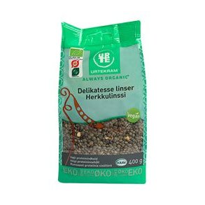 Urtekram Økologiske Grønne Franske linser - 400g. 