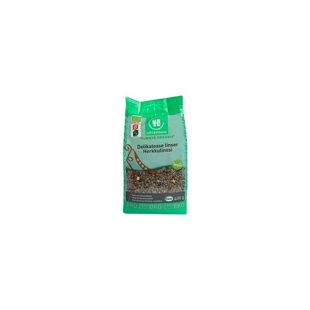 Urtekram kologiske Grnne Franske linser - 400g. 