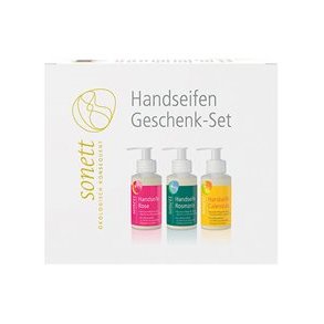 Sonett Gaves�t med 3 �kologiske H�nds�ber - Rose, citron og lavendel