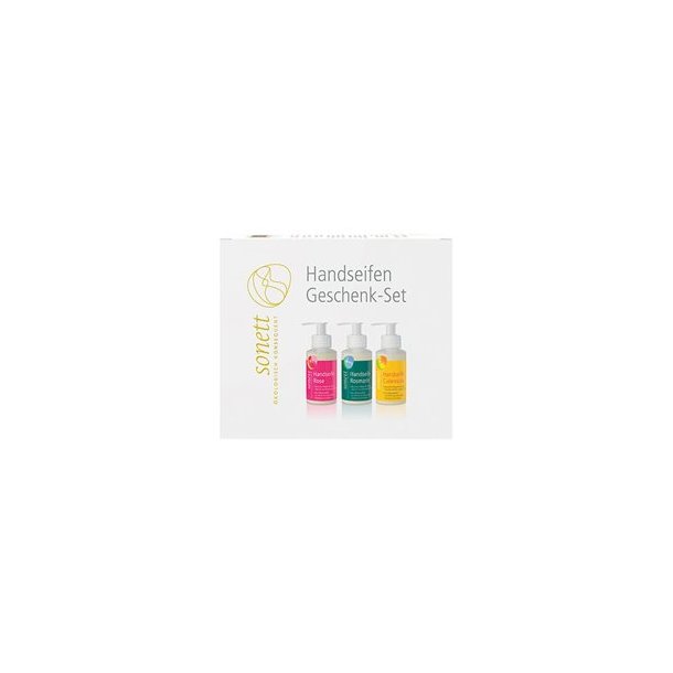 Sonett Gaves�t med 3 �kologiske H�nds�ber - Rose, citron og lavendel