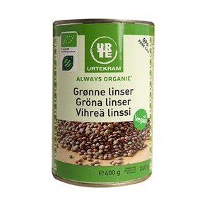 Urtekram Grønne linser i dåse - Økologisk - 400 g