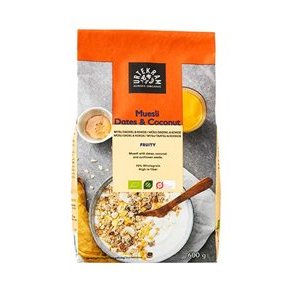 Urtekram Mysli Daddel & Kokos kologisk - 600 g.