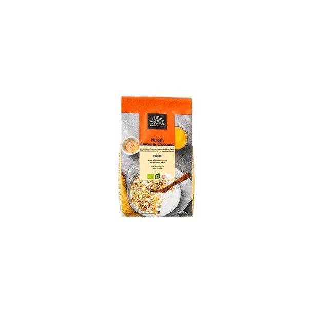 Urtekram Mysli Daddel & Kokos kologisk - 600 g.