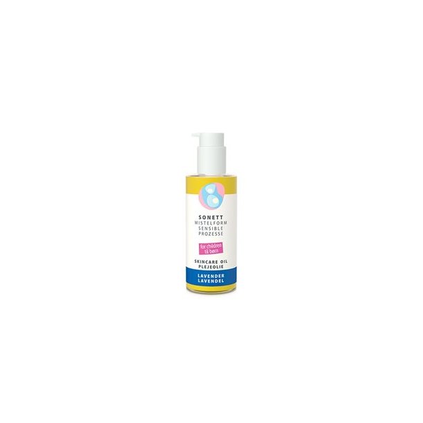 Sonett Plejeolie til brn med Lavendel, kologisk - 145 ml.