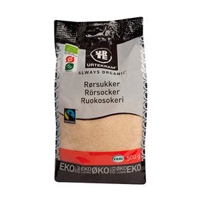 Urtekram Rrsukker Fairtrade kologisk - 500 g.