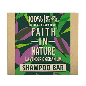 Faith in Nature Lavendel & Geranium Shampoo bar - 85 g.