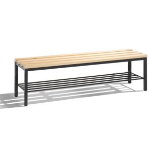 C+P Bnk med skohylde - 42 x 150 x 35,3 cm.