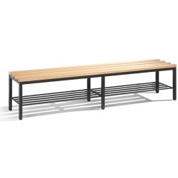 C+P Bnk med skohylde - 42 x 200 x 35,3 cm.