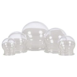 Sport-tec Cupping-st u. bold til professionelt brug m. 5 strrelser - Fra  2,5 til 6,5 cm.