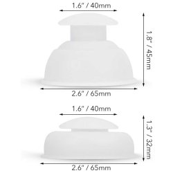 Hydream Cupping-st i silikone m. trykknap 4 stk. -  6,5 cm
