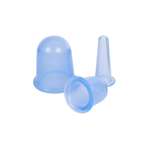 Deluxe-cuppingst i silikone med 3 sugekopper - Til ansigtet og kroppen