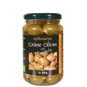 R�mer Gr�nne Oliven med mandler, �kologisk - 320 g.