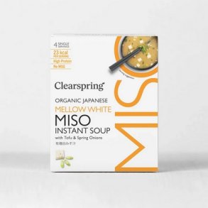 Clearspring Instant Miso Soup Mellow White m. tofu - 40 g.