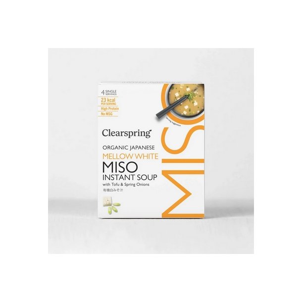 Clearspring Instant Miso Soup Mellow White m. tofu - 40 g.