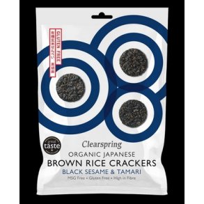 Clearspring Rice Crackers Black Sesame - �kologisk - 40 g