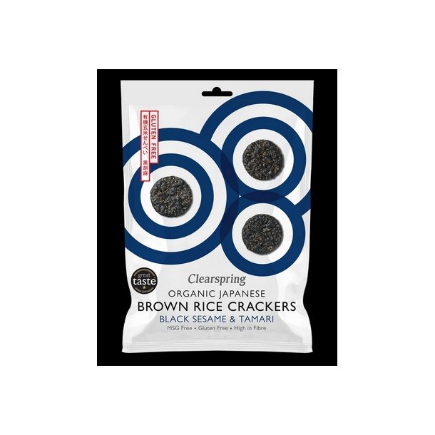 Clearspring Rice Crackers Black Sesame - �kologisk - 40 g