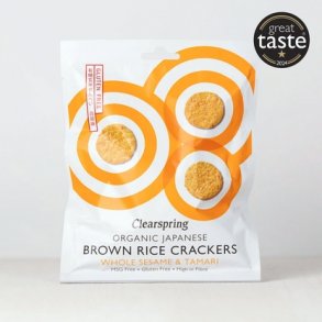 Clearspring Rice Crackers Sesame - �kologisk - 40 g