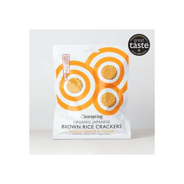 Clearspring Rice Crackers Sesame - �kologisk - 40 g