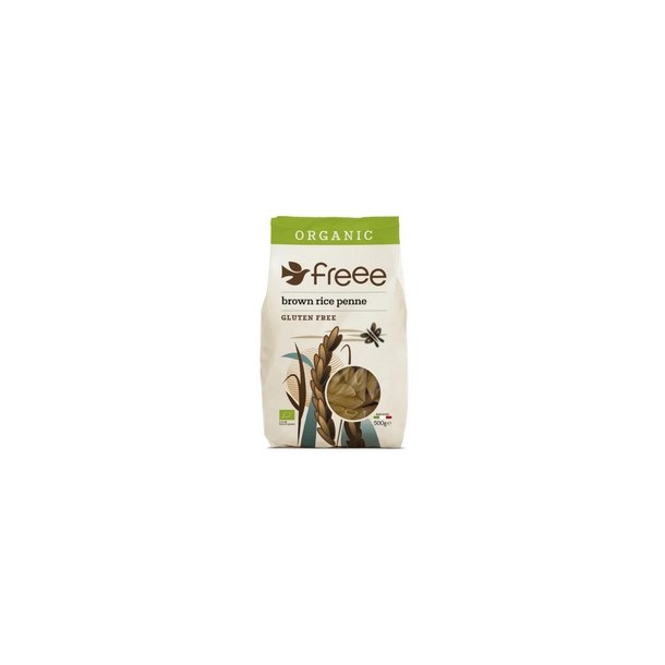 Doves Farm Freee Brun ris pasta penne gl.fri   - 500 g.
