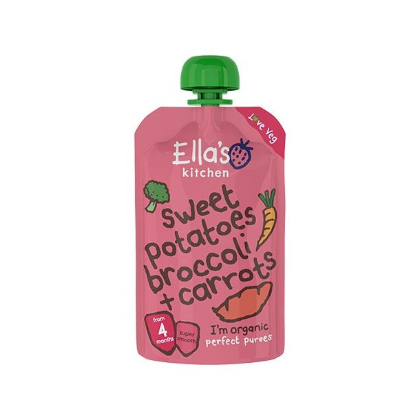 Ellas Kitchen Babymos med sde kartofler, broccoli &amp; gulerod - kologisk - 4 mdr.