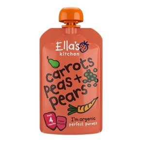 Ellas Kitchen Babymos med gulerod, ærter & pære - Økologisk - 4 mdr.
