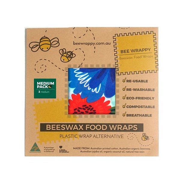 Beeswax Food Wraps - 2 x medium