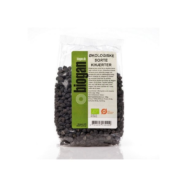 Biogan Sorte Kikrter - kologisk - 500 g.