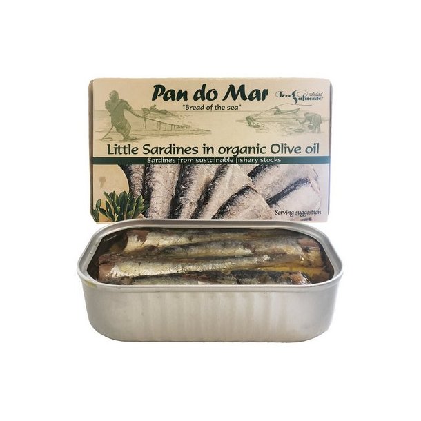 Biogan Sm sardiner i ko olivenolie  - 120 g.
