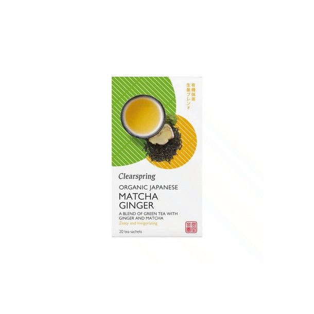 Clearspring Gr�n te m. Matcha &amp; Ingef�r - �kologisk - 20 breve